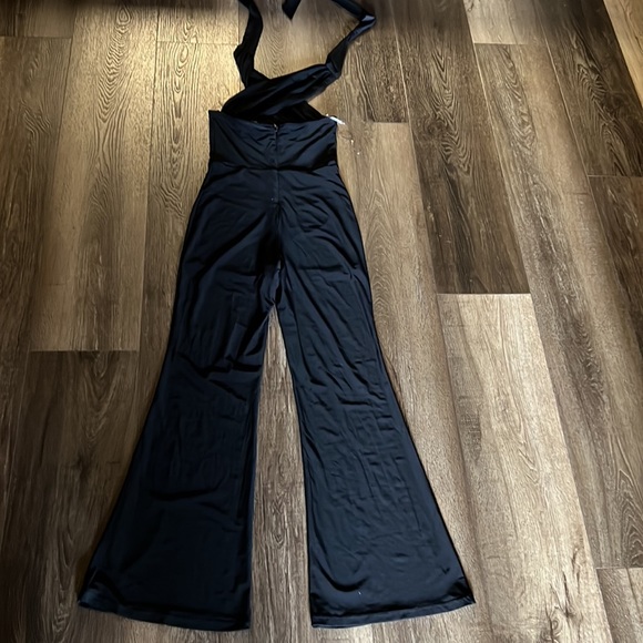 Bebe Tie Front Halter Black Jumpsuit 🌹🌹 - Picture 11 of 16